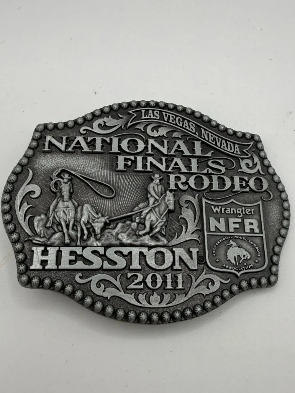 Vintage 2011 Hesston National Finals Junior Rodeo Belt Buckle
